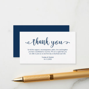 Wedding Thank you, Modern Simple Rustic Script Enc Enclosure Card