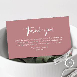 Wedding Thank you, Modern Simple Script Enclosure  Card