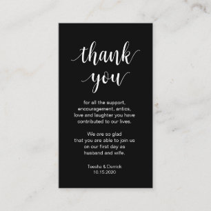 Wedding Thank you, Modern Simple Script Enclosure Card