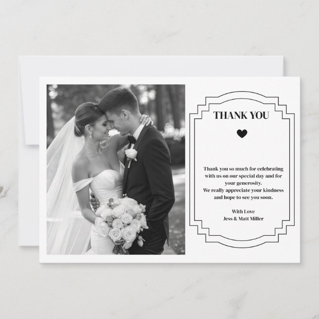 Wedding Thank You Note Card (Front)