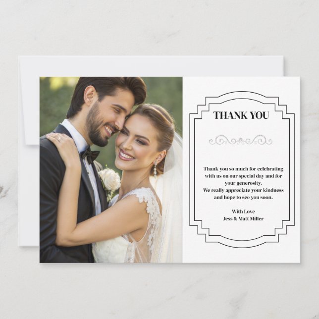 Wedding Thank You Note Card (Front)