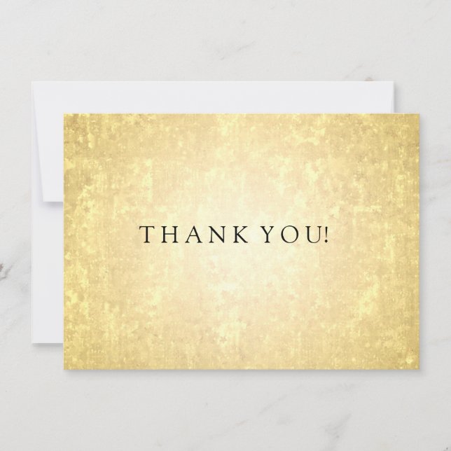 Wedding Thank You Note Gold Foil Stars Confetti Note Card (Front)
