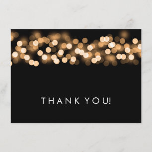 Wedding Thank You Note Gold Hollywood Glam