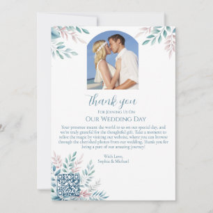 Wedding Thank You-Pastel Botanical Wedding- Invitation