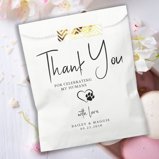 Wedding Thank You Personalise Doggie Bag Dog Treat (Creator Uploaded)