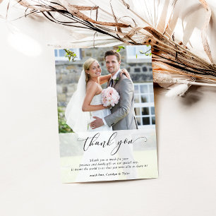 WEDDING THANK YOU photo calligraphy chic overlay