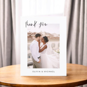 Wedding Thank You Photo Minimalist Romantic