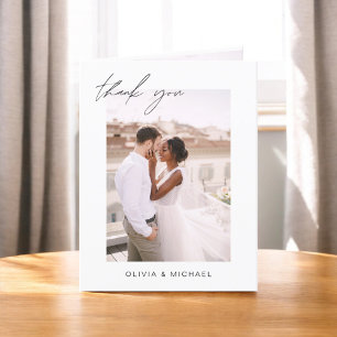 Wedding Thank You Photo Minimalist Romantic