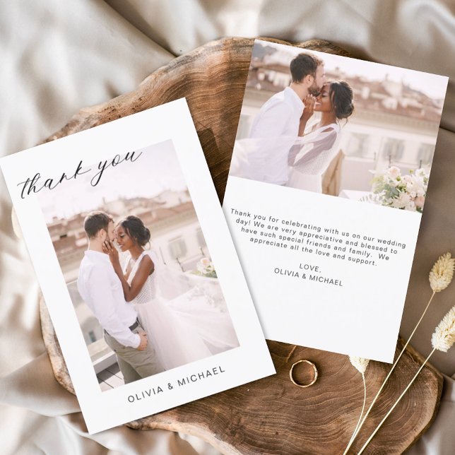 Wedding Thank You Photo Minimalist Romantic (Creator Uploaded)