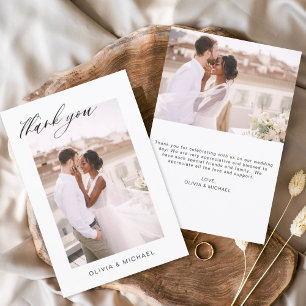 Wedding Thank You Photo Minimalist Romantic
