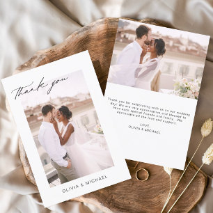 Wedding Thank You Photo Minimalist Romantic