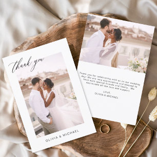 Wedding Thank You Photo Minimalist Romantic
