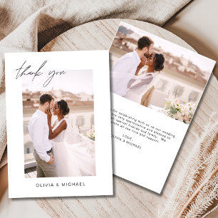 Wedding Thank You Photo Minimalist Romantic