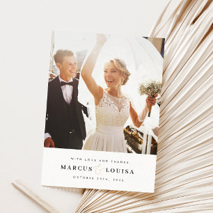 WEDDING THANK YOU photo modern elegant ampersand