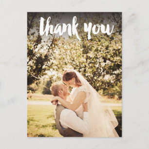 Wedding Thank You Photo Overlay Postcard Template