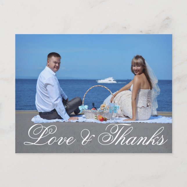 Wedding Thank You Photo Postcard (Front)