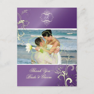 Wedding Thank You Photo postcards, Postcard