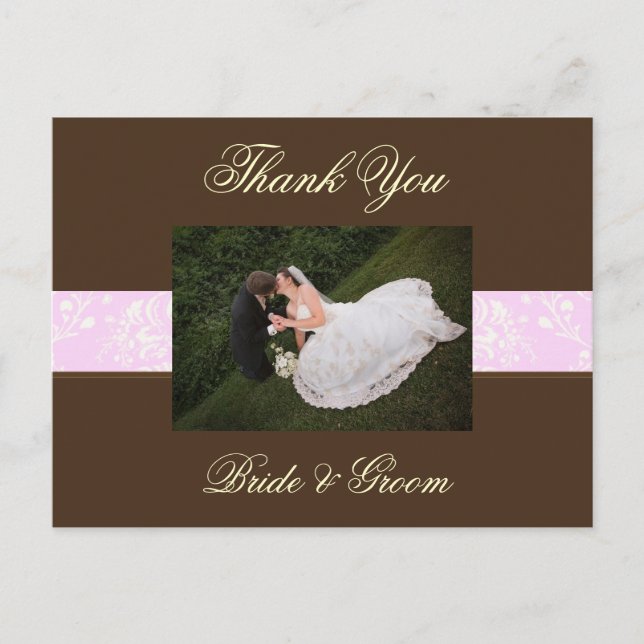 Wedding Thank You Photo postcards, Postcard (Front)
