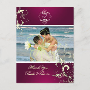 Wedding Thank You Photo postcards, Postcard