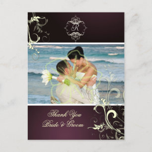 Wedding Thank You Photo postcards, Postcard
