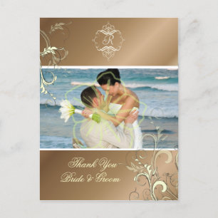 Wedding Thank You Photo postcards, Postcard