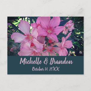 Wedding Thank You Pink Floral Photo Flower Postcard