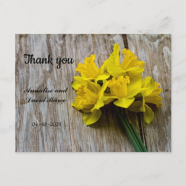 Wedding Thank You Postcard (Front)