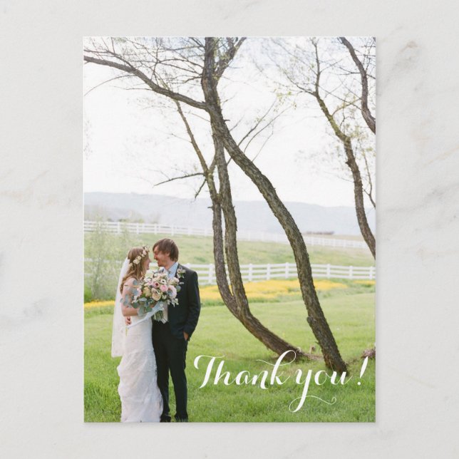 Wedding Thank You Postcard (Front)