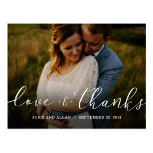 Wedding Thank You Postcard