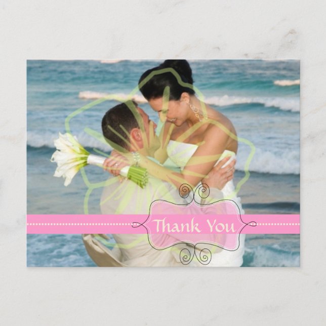 Wedding Thank you postcards insert your photos (Front)