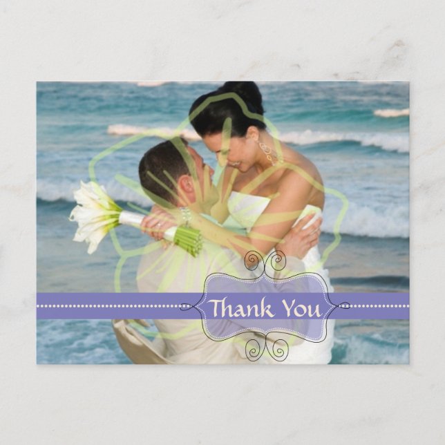 Wedding Thank you postcards insert your photos (Front)