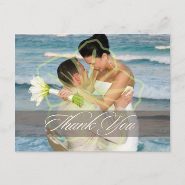 Wedding Thank you postcards insert your photos (Front)