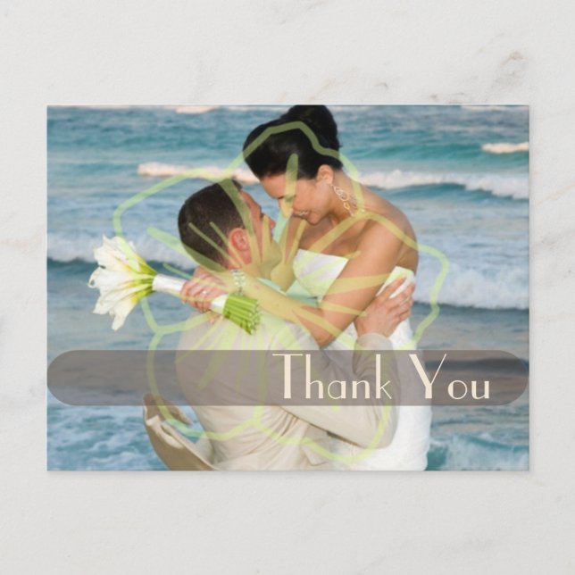 Wedding Thank you postcards insert your photos (Front)
