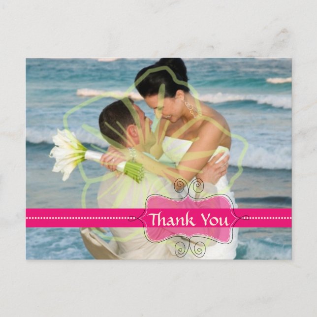 Wedding Thank you postcards insert your photos (Front)