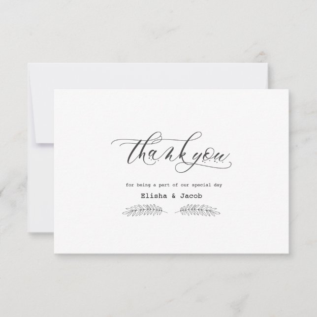 Wedding Thank you RSVP Card (Front)