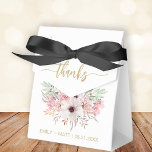 Wedding Thank You Rustic Pink Floral Favour Boxes<br><div class="desc">Wedding Thank You Rustic Pink Floral Favour Boxes. Stylishly personalise with your custom names and date.</div>