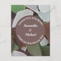 Wedding Thank You Sea Glass Beach Ceremony