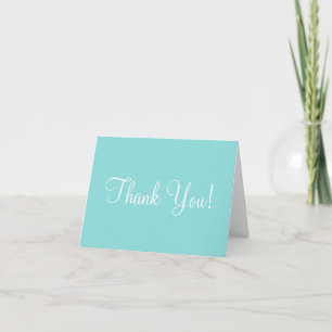 Wedding Thank You Seafoam Blue Beige Card