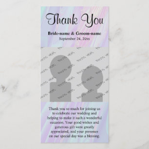 Wedding Thank You. Seashell Style Pattern. You Card