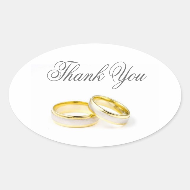 Wedding Thank You Sticker (Front)