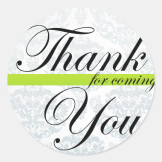 Wedding Thank you sticker - Fresh Lime Green