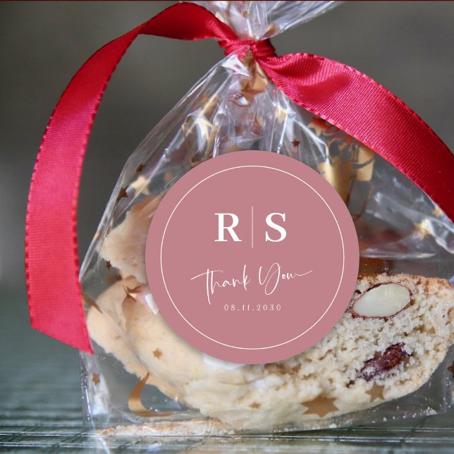 Wedding Thank You Sticker - Rose Gold Glam (Wedding Thank You Sticker - Rose Gold Glam)
