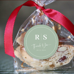 Wedding Thank You Sticker - Sage & Elegance