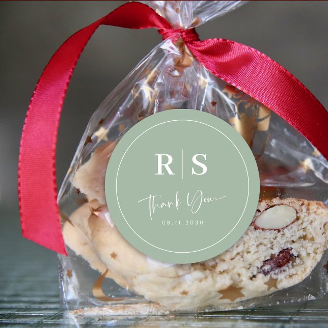 Wedding Thank You Sticker - Sage & Elegance (Wedding Thank You Sticker - Sage & Elegance)