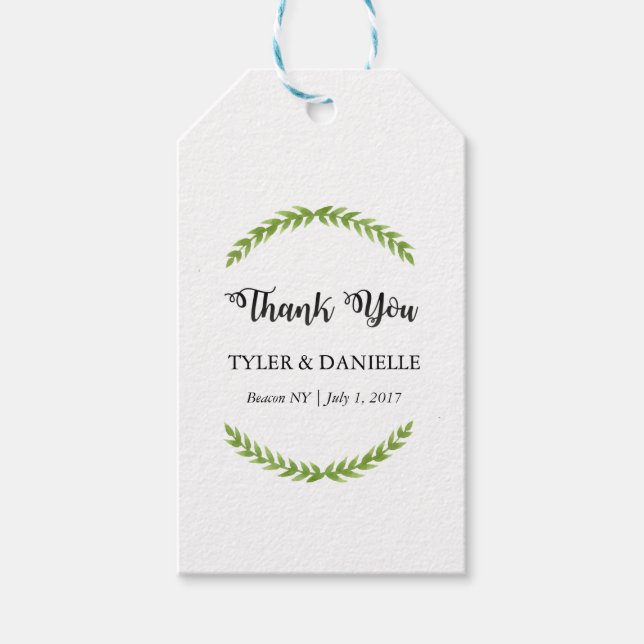 Wedding Thank You Tag (Front)