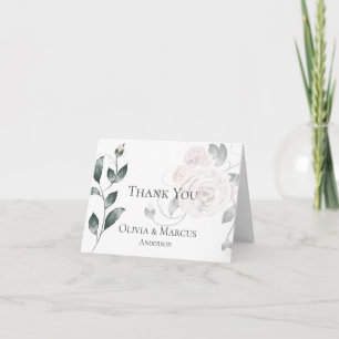 Wedding Thank You     Watercolor Dusty Rose Pink