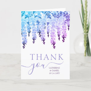 Wedding Thank You Watercolor Wisteria Floral
