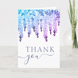Wedding Thank You Watercolor Wisteria Floral