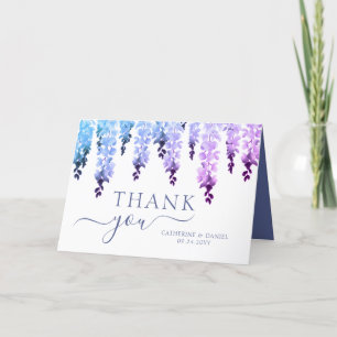 Wedding Thank You Watercolor Wisteria Floral