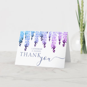 Wedding Thank You Watercolor Wisteria Floral